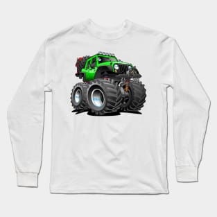 Off road 4x4 gecko green jeeper cartoon Long Sleeve T-Shirt